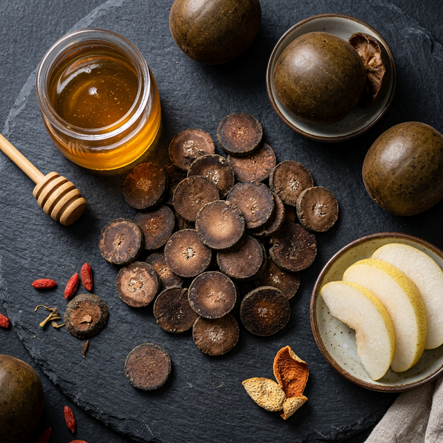 化橘红搭配蜂蜜罗汉果养生调饮组合