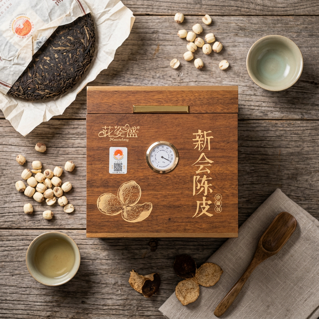 陈皮搭配普洱茶莲子养生组合