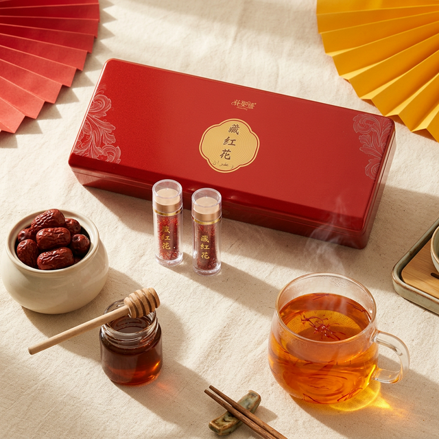 藏红花搭配蜂蜜红枣的养生饮品