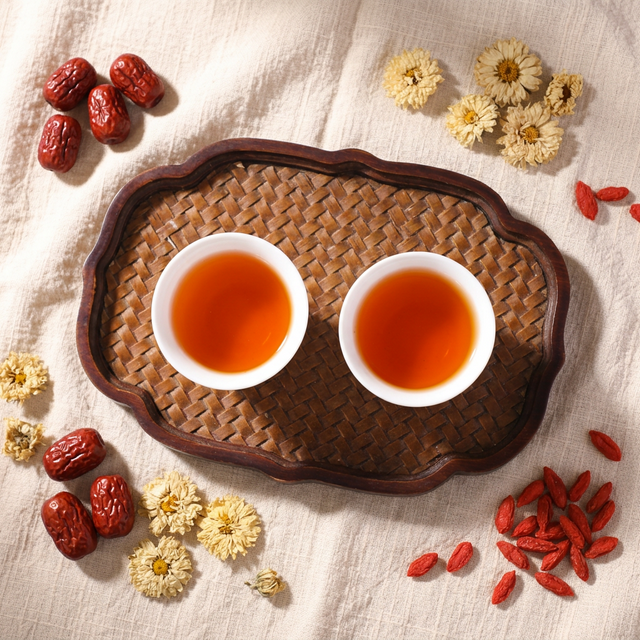 陈皮搭配红枣枸杞菊花养生组合