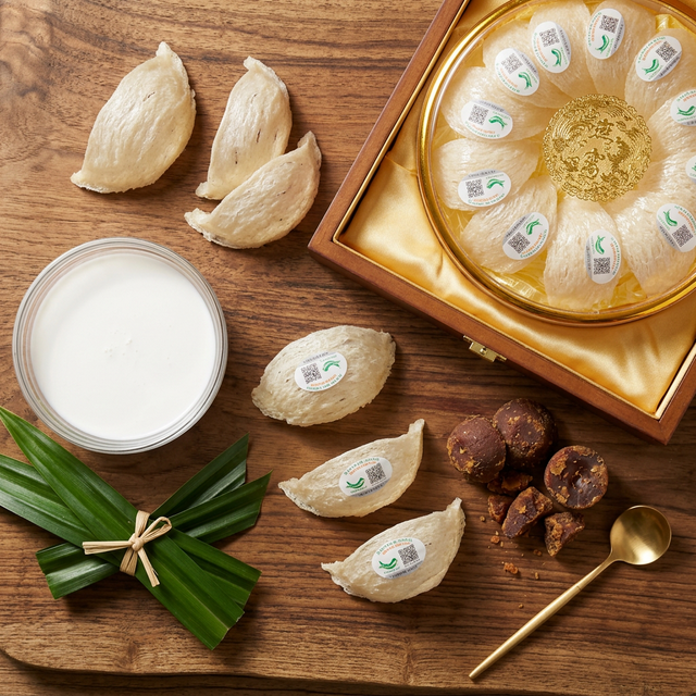 燕窝搭配椰汁斑斓叶的东南亚风味养生组合