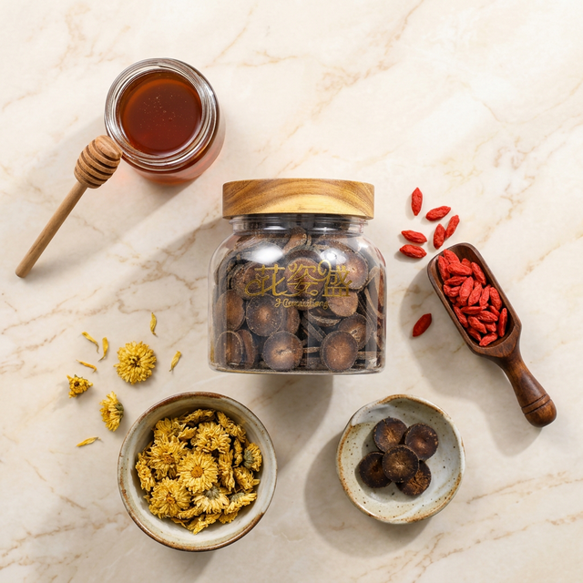 化橘红搭配蜂蜜菊花枸杞养生组合