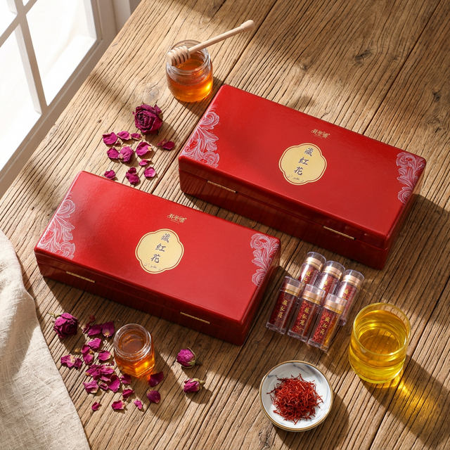 藏红花搭配蜂蜜玫瑰的养生茶饮