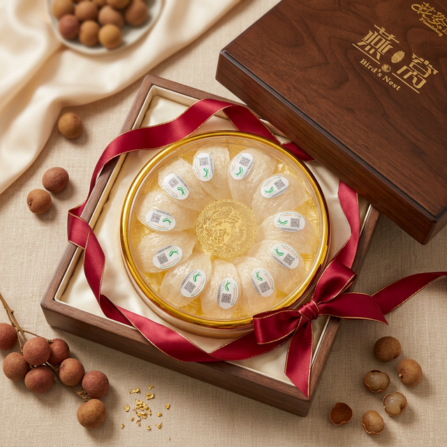 花姿盛燕窝礼盒搭配桂圆干的高端养生礼品组合