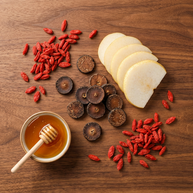 化橘红与枸杞雪梨蜂蜜的秋冬养生搭配组合