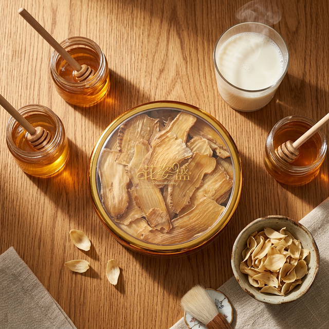 天麻搭配牛奶蜂蜜百合的晨间养生组合