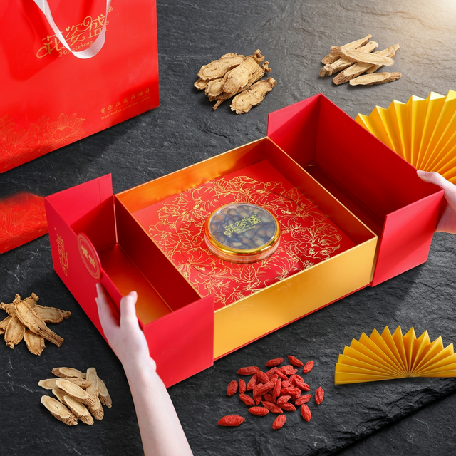 鹿茸蜡片搭配人参黄芪枸杞养生食材