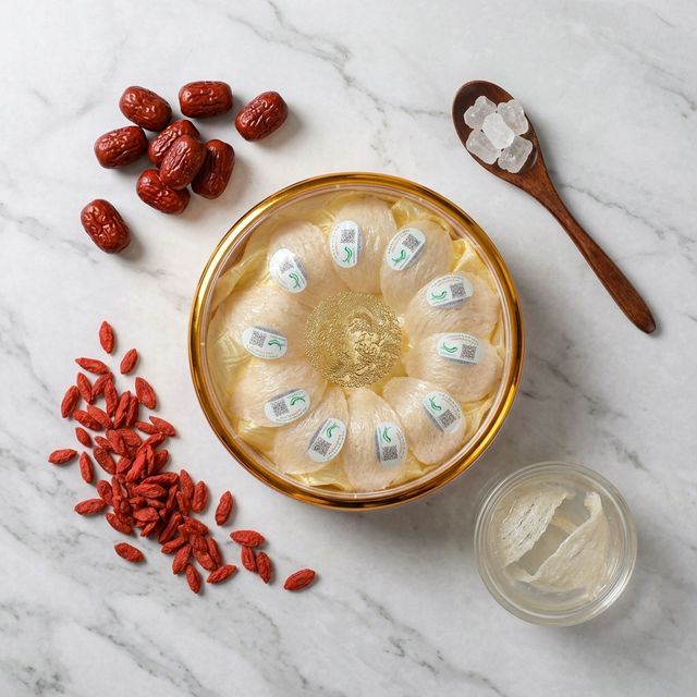 花姿盛燕窝搭配红枣枸杞的养生甜品