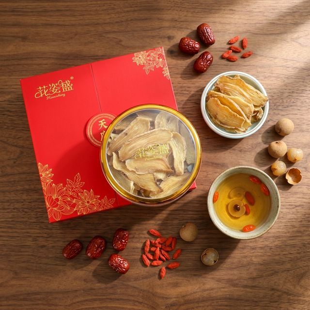 花姿盛天麻搭配红枣枸杞桂圆养生食材组合