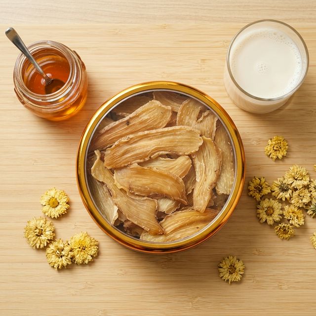 花姿盛天麻搭配蜂蜜菊花牛奶养生组合