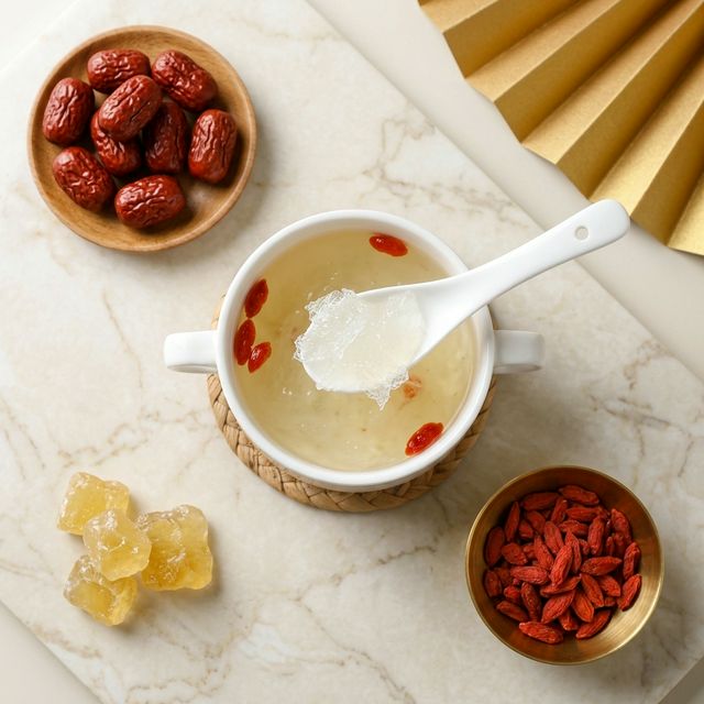 花姿盛燕窝搭配红枣枸杞冰糖