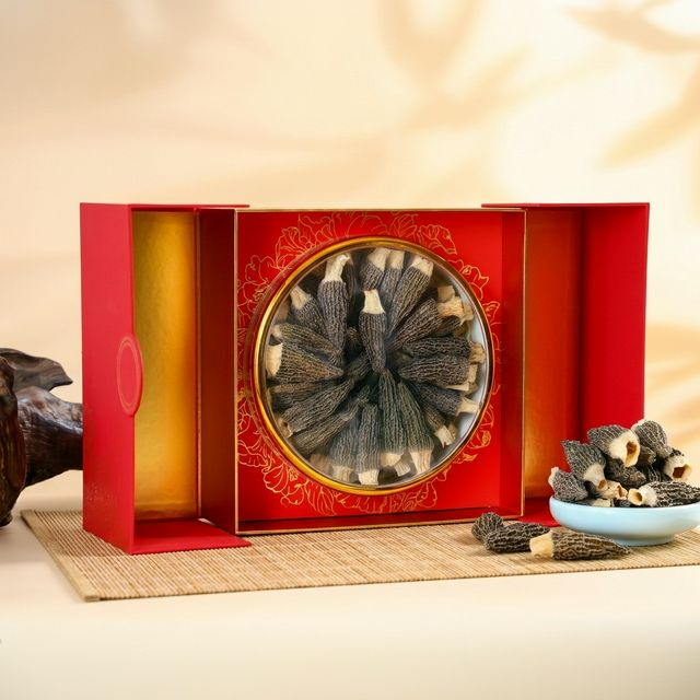 花姿盛金堂羊肚菌阳光特写