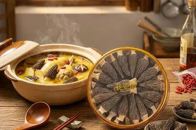 羊肚菌鸡汤，花姿盛金堂紫壤林下菌遇上散养走地鸡一锅炖出山野鲜香 — 养生知识 | 花姿盛养生智慧