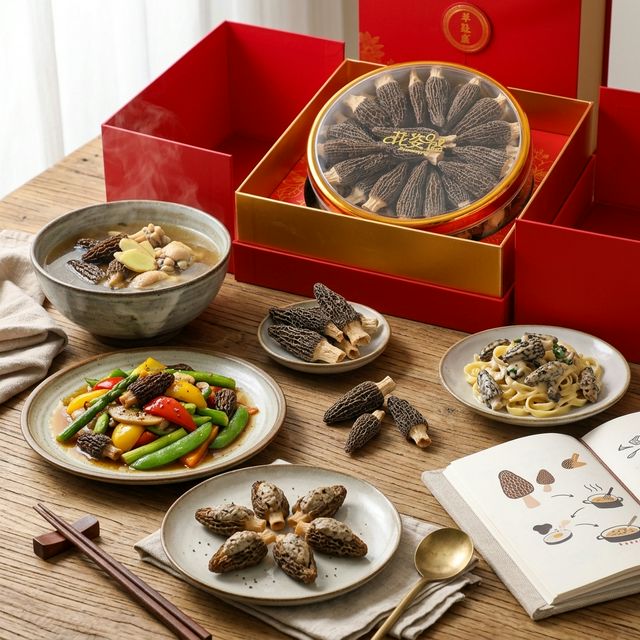 羊肚菌多种菜谱场景