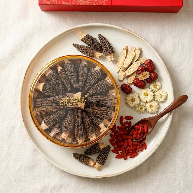 花姿盛羊肚菌搭配食材