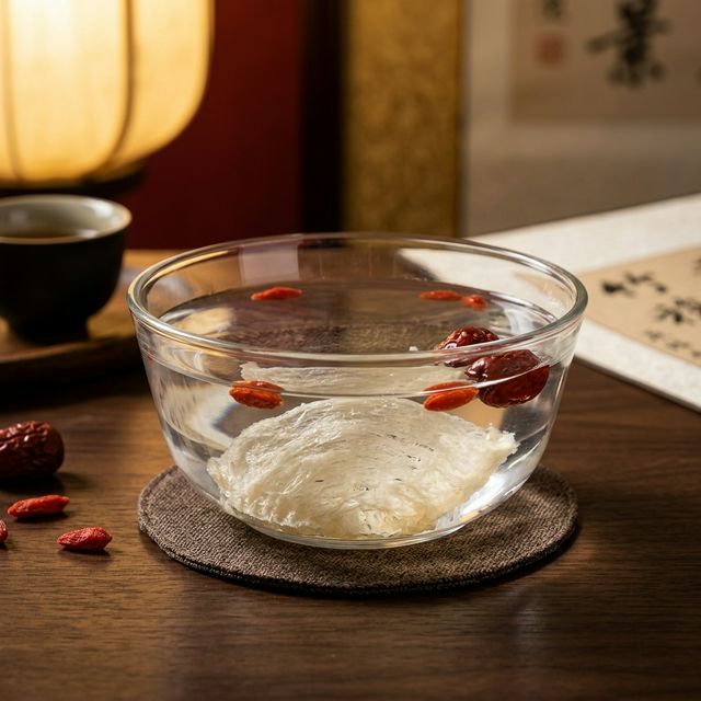 干燕窝泡发过程展示
