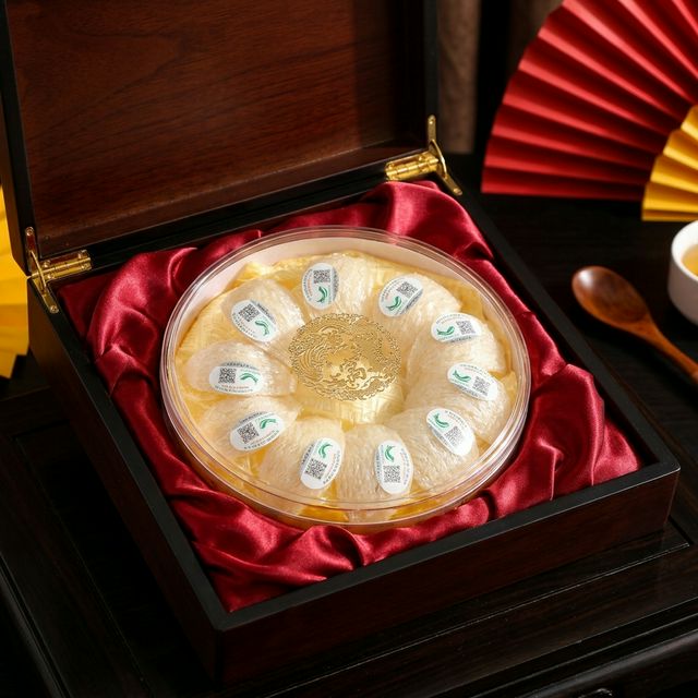 花姿盛燕窝礼盒内精美燕盏展示