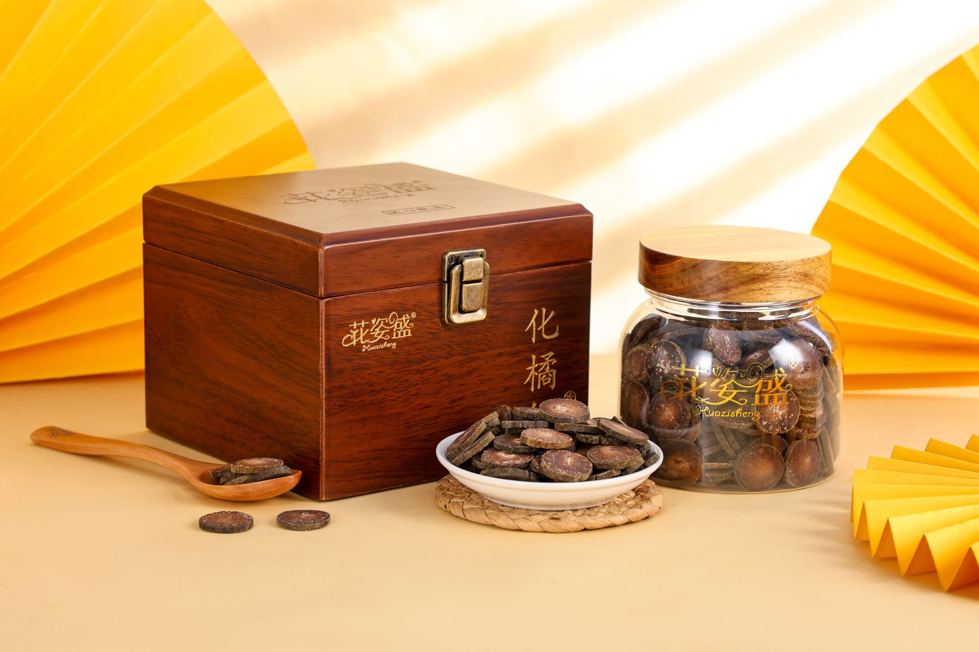 花姿盛化州化橘红特写，毛绒清晰可见